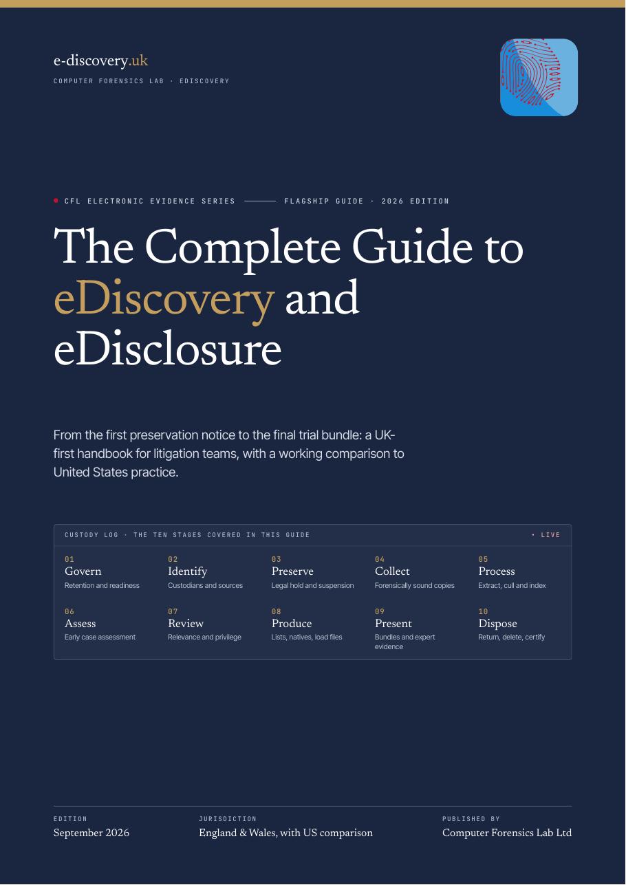Cover of The Complete Guide to eDiscovery and eDisclosure